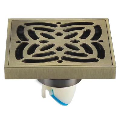 China Modern China Buy For Particular New Style Brass Washing Machine Size 100*100mm Square Anti-odor Bathroom Shower Floor Drain for sale