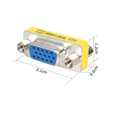 China COMPUTER VGA Extension Connector HD15 PIN Male To Female MINI Gender Changer Adapter for sale