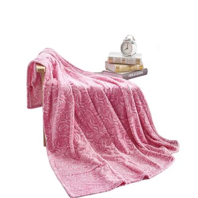 China Anti-pilling DONGFANG Printed Burnout Flannel Blankets Custom New Double Fold Baby Blanket Blanket for sale