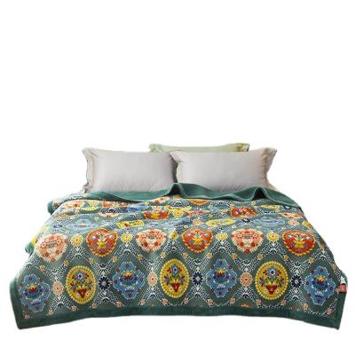 China Winter Anti-Static Double Side Quilted Fabric Comforter Bed Sheet Sets for sale