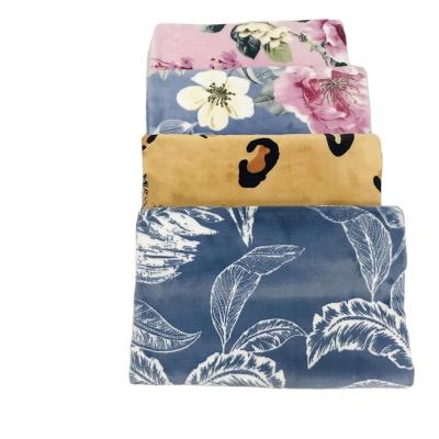 China DONGFANG Breathable Home Textile Fabrics 100 Polyester Printed Knit Milky Velvet Fabrics for sale