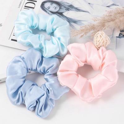 China Wholesale Fashion Women's 100% Pure Mulberry Silk Hair Scrunchies 3.5cm for sale