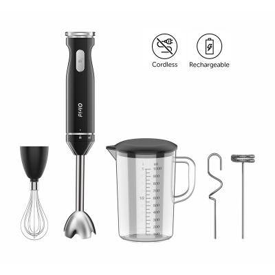 China Multifunctional 4 in 1 200W Multifunctional Cordless Rechargeable Handheld Immersion Stick Blender, 6 Variable Speed Cordless Hand Blender for sale