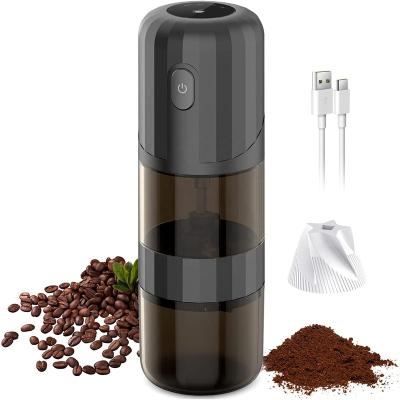 China Compact design New Type Cordless Portable USB Rechargeable Burr Coffee Grinder with Ceramic Conical Mill and Detachable Bowl for Outdoor Travel for sale