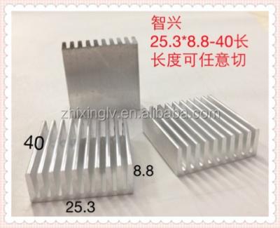 China Aluminum Radiator Computer Motrherboard Radiator 25.4*8.8-40 Aluminum Heatsink for sale