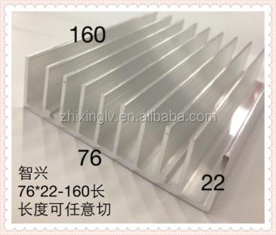 China Electronic Aluminum Heatsink 76*22-160 Length Aluminum Radiator Extrusion Heatsink / Electronic Aluminum Heatsink for sale