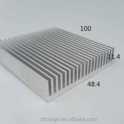 China 2016 Hot Sale China 2016 High Quality Aluminum Heatsink Aluminum Profile For Power Amplifier 48.4*11.4-100 Aluminum Heatsink for sale