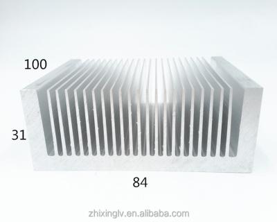 China Custom heatsink desigh new 6000 series extrusion aluminum heatsink china supplier 84*31-100 radiotar for sale