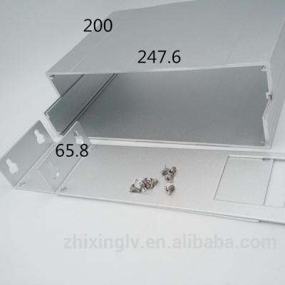 China High Power Aluminum Power Shell 247.6*65.8-200 Length Aluminum Box / Aluminum Extrusion Box 247.6*65.8-200 for sale