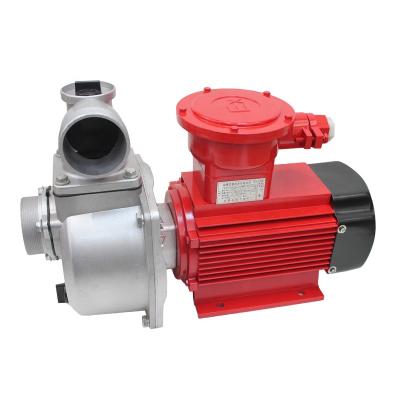 China Transfer oil and water-water and oil available aluminum pump in red color with explosion-proof brass impeller pump for sale