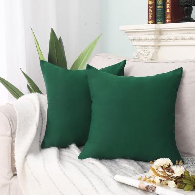 China Solid Home Decor Tile Cover 1piece Sofa Cushion Pillow Cover 45x45cm (Hotel Green Polyester 18x18 inch) for sale