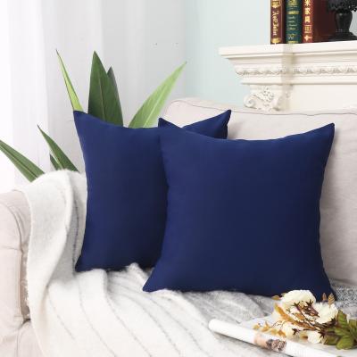 China 100% Home Decor Tile Cover Sofa Cushion Pillow Cover 45x45 cm (Hotel Navy Blue Polyester 18x18 inch) 1piece for sale