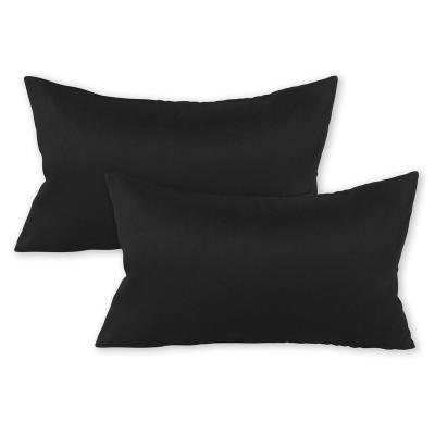 China Sofa Cushion Pillow Cover 30x50 cm (Hotel Black Polyester 12x20 inch) Tile Cover 1piece for sale