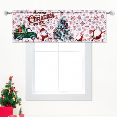 China Simple Christmas Valance - 52 x 18 inch Christmas Deco Rod Pocket 100% Polyester Valance for sale