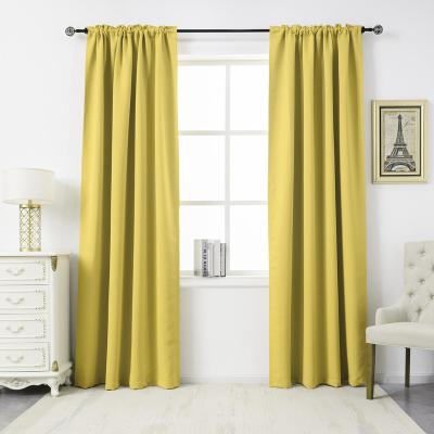 China Yellow Blackout Blackout Curtains - 84 Inches 100% Polyester Long Rod Pocket 2 Panels/Pack 52