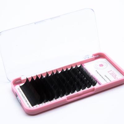 China Natural Soft Professional Super Dark Private Label Salon Eye Silk Hair Lash Extension Wholesale Best Quality for sale