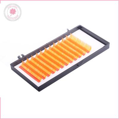 China Private Label Synthetic Mink Eyelash Rainbow Colored Hair Extension Trays for sale