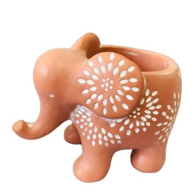 China 2022 Best Selling Eco - Friendly Elephant Designs Concrete Planter Pots for sale