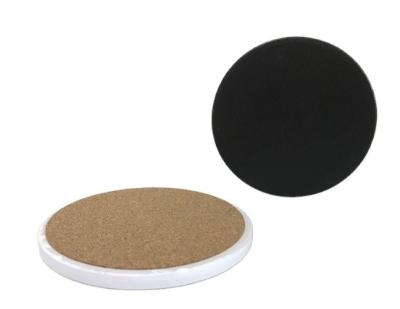 China Hot Selling Absorbent Eco - Friendly Printed Round Ceramic Coaster With Cork Color Back for sale