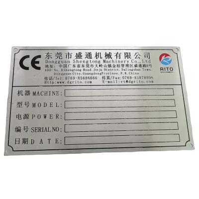 China Customized Screen Printing Aluminum Metal Name Plate For Medical Devices for sale