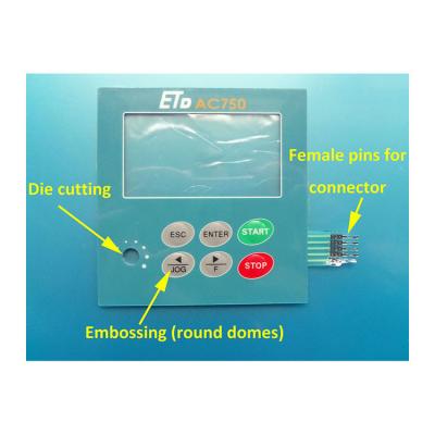 China Waterproof Push Button Membrane Switch Flat Touch Membrane Keypad Switch for sale