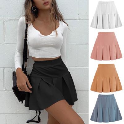 China Breathable Girls High Waisted Workout Tennis Skirt Mini Skirt Lining Shorts Womens Pleated Skirt for sale