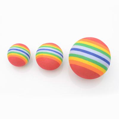 China Wholesale 3.5/4.2/6.8cm EVA Cat Stress Ball Chewing Interactive Pet Ball From Factory Best Price Viable Colorful Foam Rubber Puppies for sale