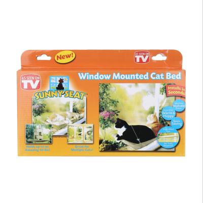 China Travel Wholesale Cat Macrame Hammock Window Perch Suction Cup Pet Grooming Cat Hammock Wall Mounted Hammock for sale