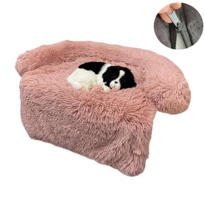 China Four Seasons Long Plush Travel Dog Travel Couch Removable Cushion Washable Pet Bed Super Soft Waterproof Cover Bed Removable Washable Pet Bed for sale