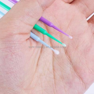 China Plastic + Cotton Disposable Micro Brushes Eyelash Extension Glue Removing Tool Micro Applicator Dental Micro Brush for sale