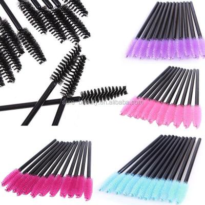 China Angular Blush Colorful Mascara Brush Wands For Disposable Eyelash Extension Eyelash Brush for sale