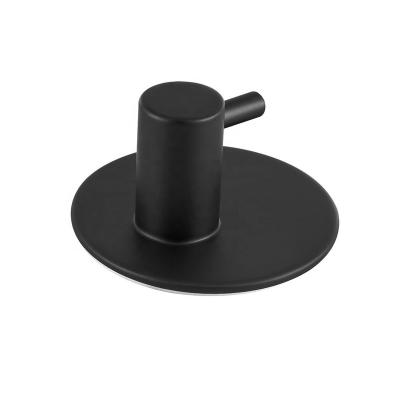 China QI-001- Matte Black 1PC Modern Antirust Clothes Hang Self Adhesive Stainless Steel Wall Hook Hooks for sale