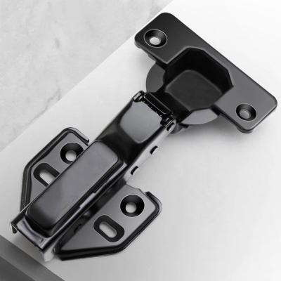 China Modern Furniture Hardware Accessories Hinge 35 Mm Two Way Soft End Concealed Sideboard Black Hydraulic Hinge for sale