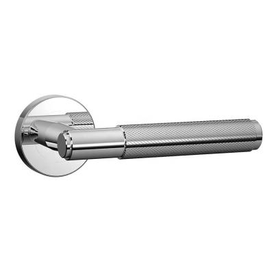 China JM-Knurled Industrial Door Handle Decor Bedroom Home Door Chrome Knurled Handle for sale