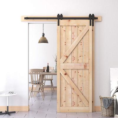 China Modern Mini Rustic Black Sliding Barn Door Hardware Modern Barn Door China Manufacturers for sale