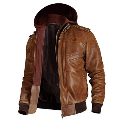 China Waterproof 2023 Mens Jackets New Trend Outdoor Clothes Hooded Handsome Men PU Jacket for sale