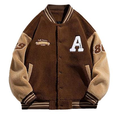 China Viable New Design Fleece Fabric Professional Casual Embroidery Jackets Letterman Custom Varsity Leather Jacket For Men for sale