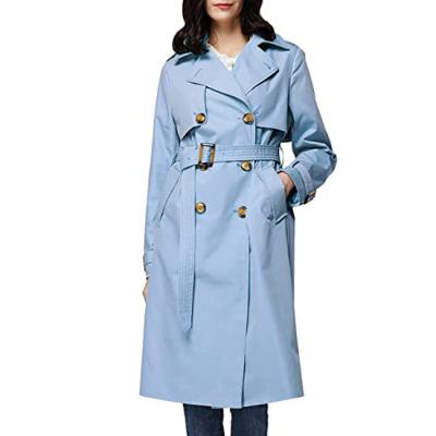 China Wholesale Custom Customizable Breathable Logo Button Up Casual Female Gap Coat Women Long for sale