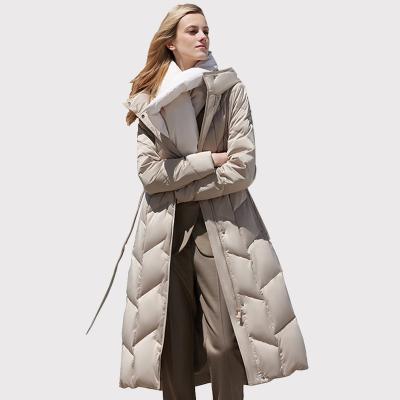 China Customized Viable Low Price Size Winter Outwear Coat Goose Down Long Women Winter Jacket for sale