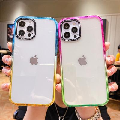 China Solid Color Shockproof Shockproof Clear Silicone Soft CIA Soft Phone Case For iphone 11 12 pro 13 mini 7 8 max plus 11Pro XS X XR max cover for sale