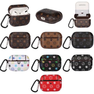 China 360 Full Protection PU Brand Logo Case Cover For Luxury Leather Airpos 1 Pro Earphone Accessories Wireless Earphone Box With Key Chain for sale