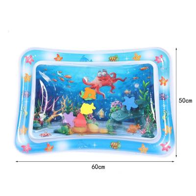 China Inflatable Baby Remind Thicken Baby Water Play Mat PVC Belly Time Baby Water Mat for sale