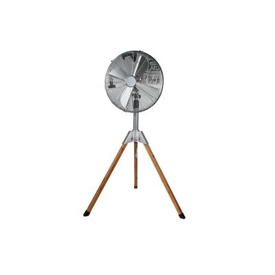 China Hotel 16 Inch 52W Wooden Industrial Stand Fan Mobile Low Energy Electric Fan for sale