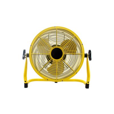 China Recharge Your Digital Devices Yellow Rechargeable Wireless Stable Stainless Steel Industry Fan for sale