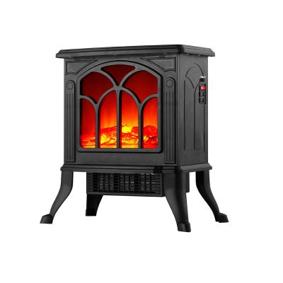 China Red Electric Freestanding Flame Heater 1500W Adjustable Temperature Ceramic Fireplace PTC Fireplace for sale