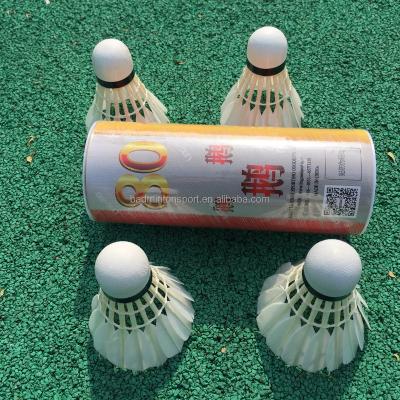 China Natrual cork Lingmei goose feather good quality badminton shuttlecock like eg1130 for professional tournament use for sale