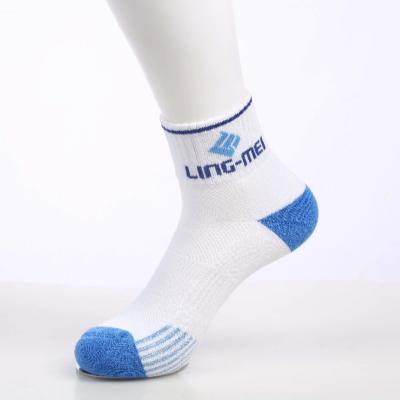 China Antibacterial Sock Mens Football Badminton Sporting Combed Cotton Unisex Mens Soft Socks Customized Logo Accept Man Scok White Knitted for sale