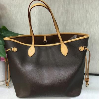 China 2022 Fashion Brand Good Quality Luxury Designer Classic Canvas Real Women's Neverful Leather Shopping Bag for sale