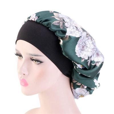 China DecorateÂ   Fashion High QualityWomen Designer Ladies Turban Hat Adult Super Satin Women Flowers Turban for sale