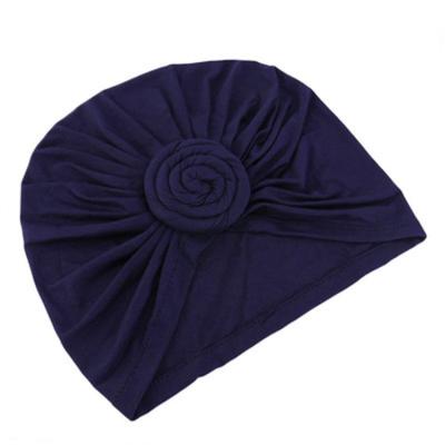 China Sunscreen Hair Turban For Women Pop Head Hat Modal Donut Turban Flower Ball Cap Turban Hood for sale